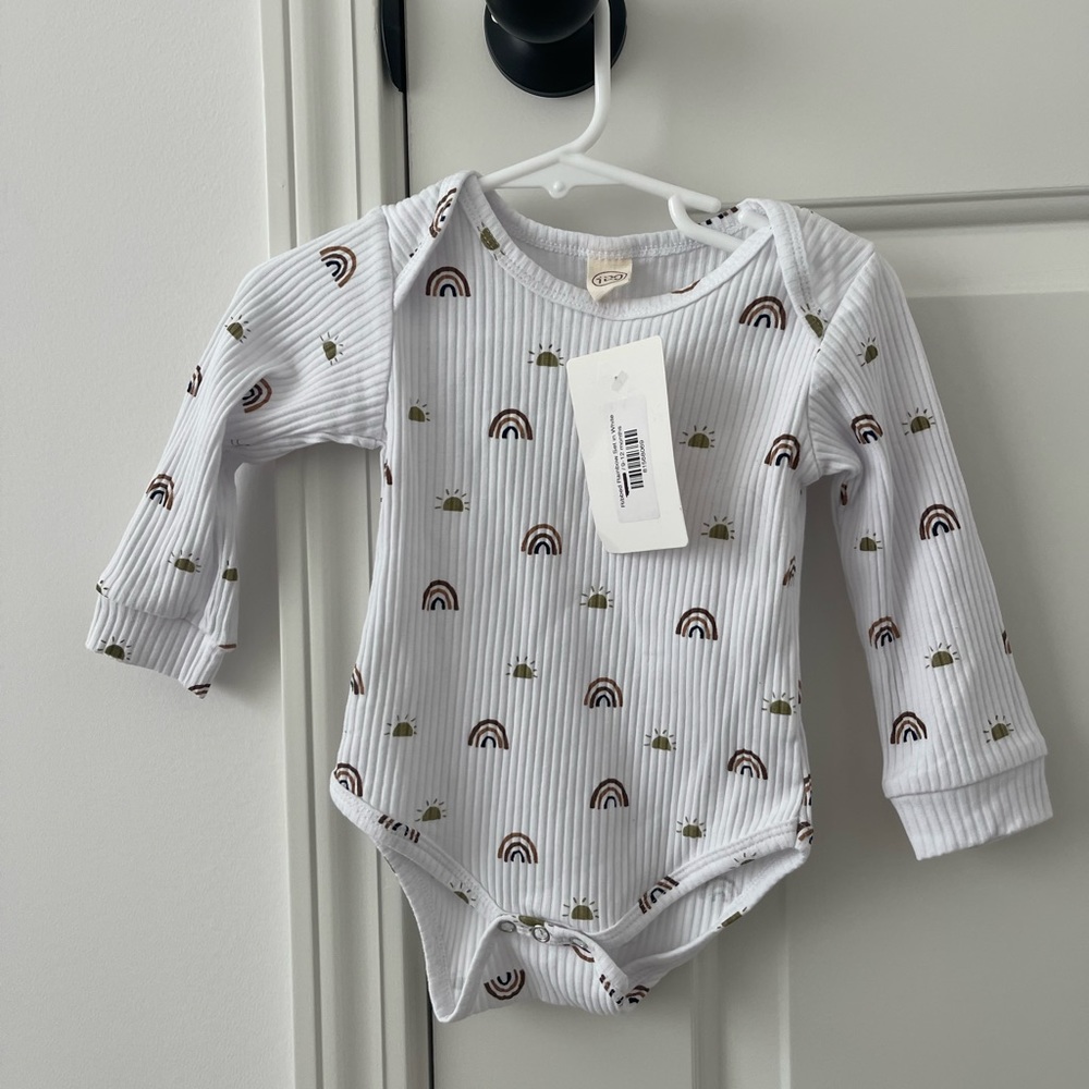 Rainbow Ribbed Onesie